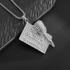 Hip Hop Rock Rapper Blessing Alphabet Pendant Necklace for Personality Men Fashion Street Trend Jewelry Accessories Gift