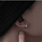 12MM Hoops Earrings For Men Jewelry Personality Silver Earrings Male Party Accessories