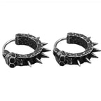 Skull Hoop Earrings Punk Party Men Women — 316L Stainless Steel