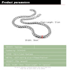 Miami Cuban Link Chain Necklace — Silver-Tone 8mm