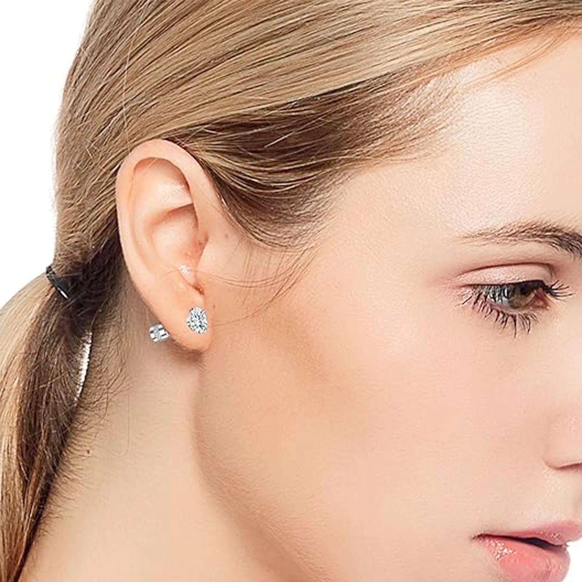 2PC Stainless Steel Mini Crystal CZ Screw Stud Earrings Ear Bone Nail Cartilage Helix Lobe Earring Ear Piercing Body