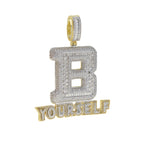 Iced Out Letter O Block Pendant Bling Cubic Zirconia Micro Pave Cz Paved Hip Hop Men Boy Rope Chain Jewelry