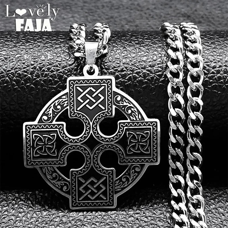 Gothic Celtic Cross Pendant — Stainless