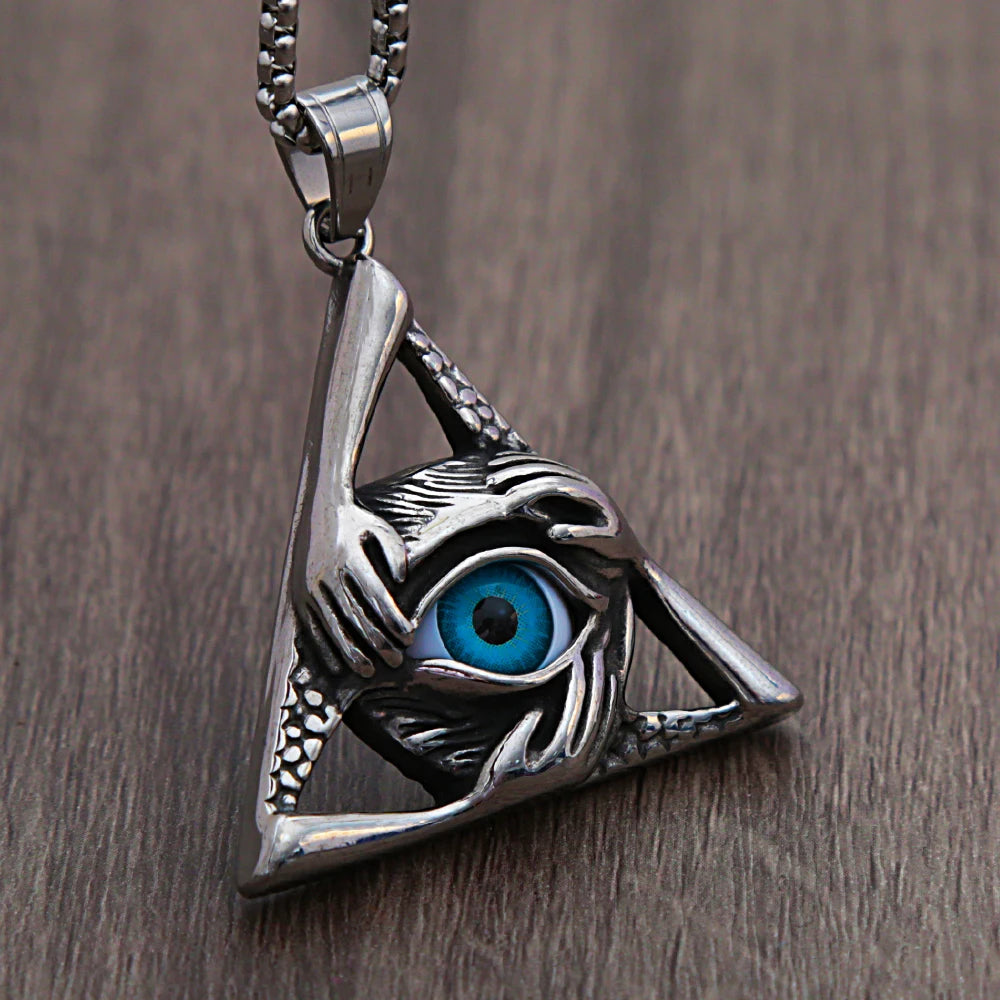 Evil Eye Pendant — Stainless Steel