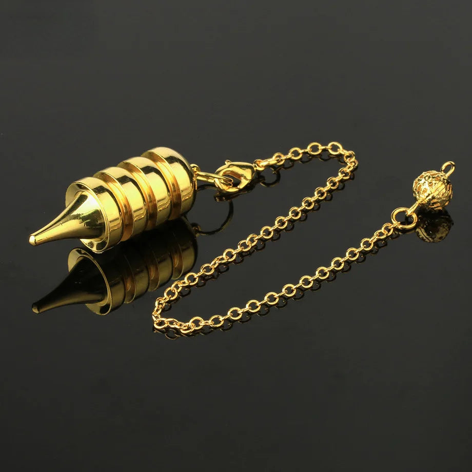Vintage Healing Metal Pendulum for Dowsing Divination Gold Color Isis Copper Pendant Real Spiritual Reiki Pendulums