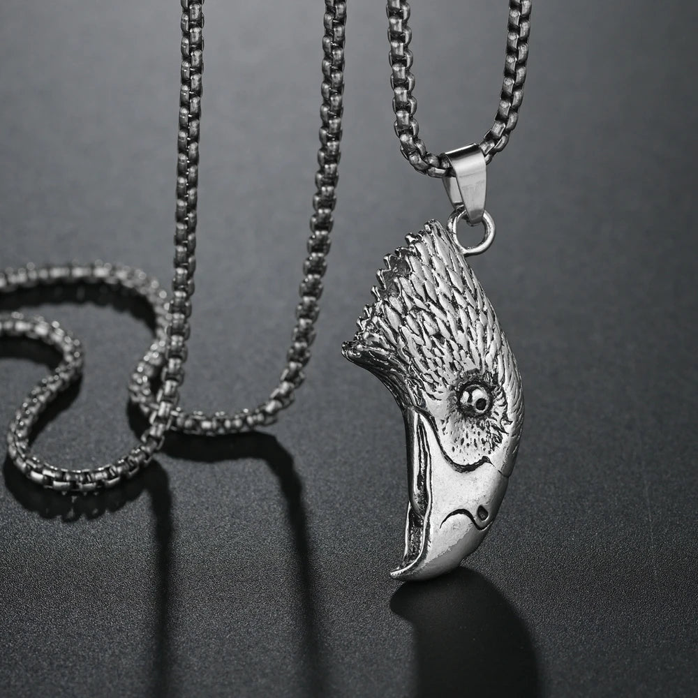 Punk Bull Buffalo Skull Pendant Necklace For Cool Men Women Stainless Steel Long Chain Necklace Party Gift Hip Hop Jewelry