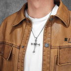 Skull Cross Stainless Steel Pendant Necklace