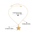 Pentagram Geometric Chain Necklace — Gold-Tone