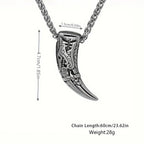Viking Wolf Teeth Pendant — Stainless Steel