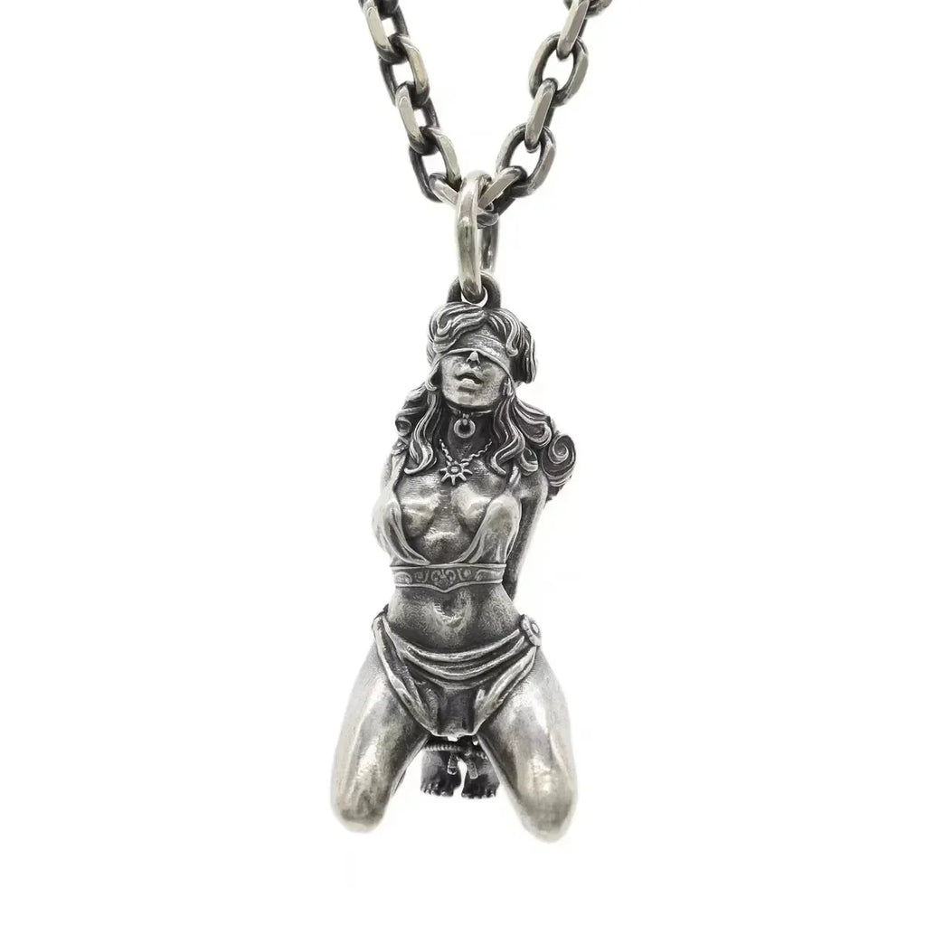 Cat Wings Animal Pendant Necklace — Silver