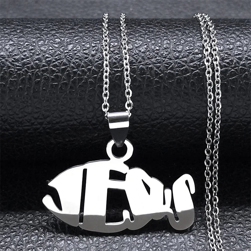Stainless Steel Jesus Christ Male Necklaces Fish Christian Ichthys Fish Pendant Necklaces Jewelry Women or Men Collares