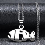 Stainless Steel Jesus Christ Male Necklaces Fish Christian Ichthys Fish Pendant Necklaces Jewelry Women or Men Collares