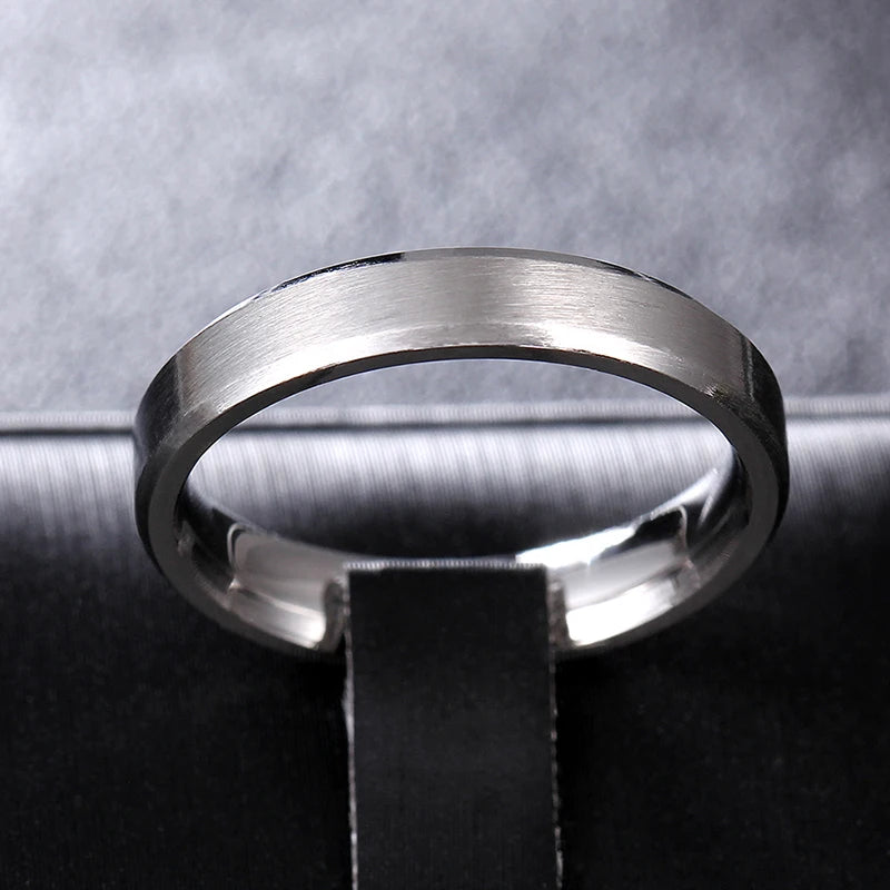 Brushed Dull Polish Silver Band Ring 4-8mm — Stainless Steel