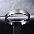 Brushed Dull Polish Silver Band Ring 4-8mm — Stainless Steel