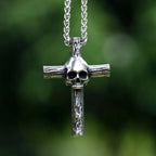 Skull Cross Stainless Steel Pendant Necklace