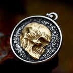 Double-Sided Skeleton Pendant Necklace — Stainless