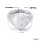 CZ North Star Signet Ring — Stainless Steel