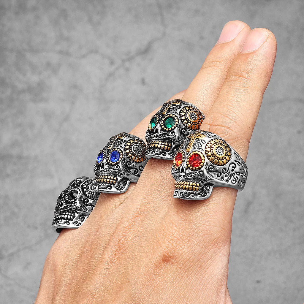 Cyberpunk Skull Ring — Stainless Steel