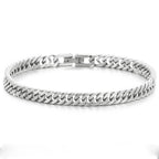Kalen Minimalist Stainless Steel Bracelet for Men Bike Party Box Link Thin Metal Chain Jewelry Unisex Classic Daily Gifts