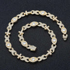 Cross Chain Necklace Iced Out Eye CZ Diamond