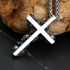 Cross Skull Pendant Necklace — Stainless Steel