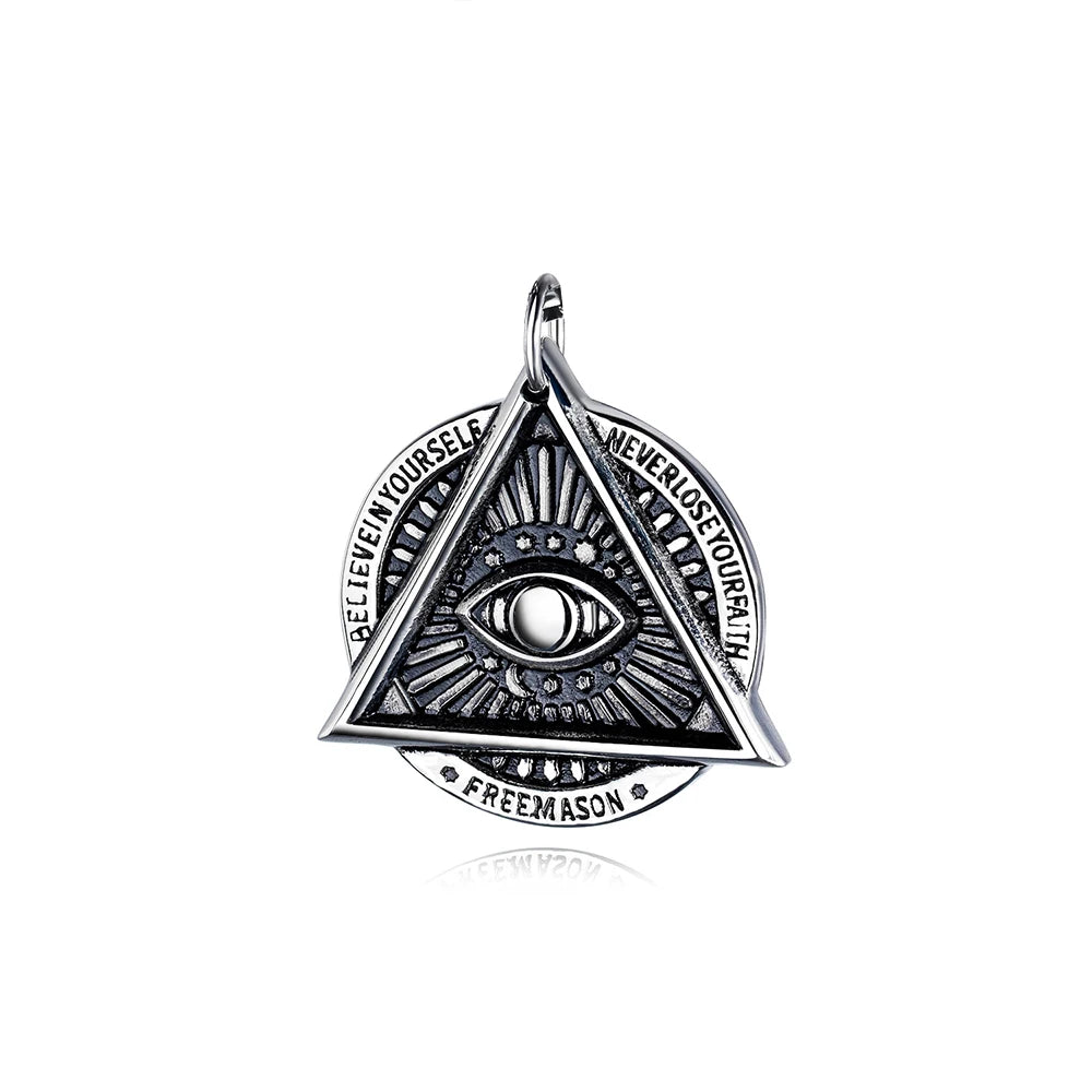 All-Seeing Eye Pendant — Stainless Steel