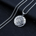 Silver Eye of Horus Pendant Necklace Statement