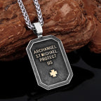 Religious Guard Archangel St. Michael Necklace Christian Faith Amulet Pendant Stainless Steel Gold Color Jewelry for