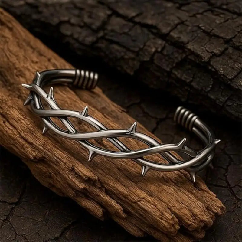 Adjustable Open Spiked Gothic Punk Bracelet Copper Plating Fashion Accessory