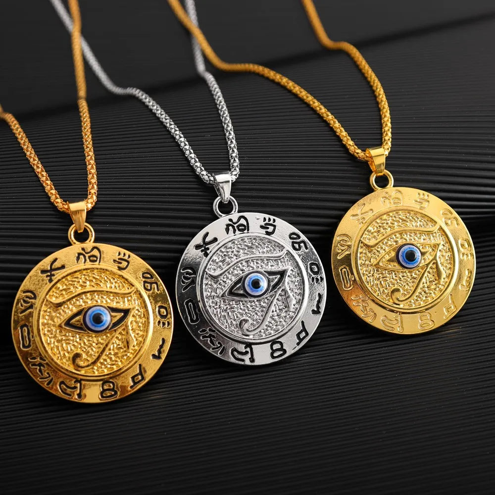 Eye of Horus Pendant Necklace — Zinc Alloy