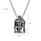 Gothic Cage Skull Pendant Necklace — Gold-Tone, Stainless Steel