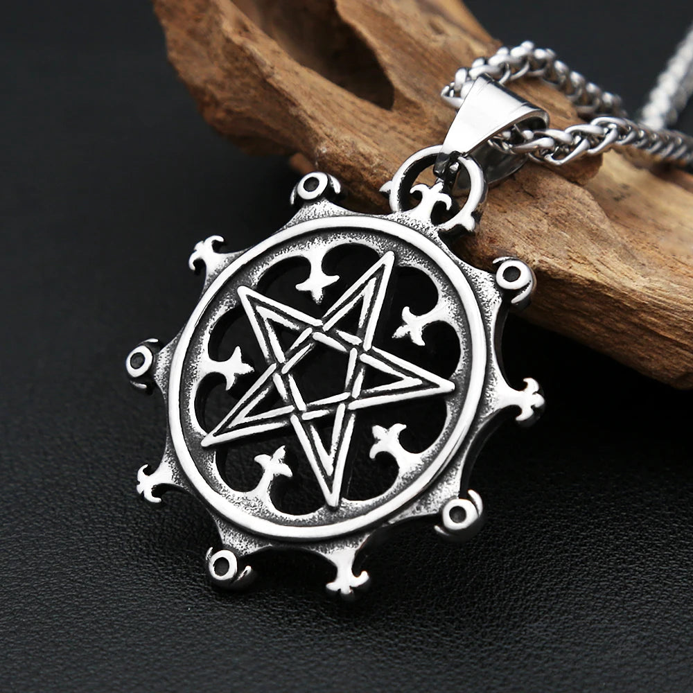 Viking Pentagram Pendant — 316L Stainless Steel