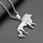 Domineering Ferocious Tiger Head Pendant Stainless Steel Animal Necklace Men's Punk Trend Cool Jewelry Boy Gift