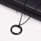 Vnox Retro Niche Viking Mobius Necklaces For Men Stainless Steel Round Pendant With 60cm Rope/Metal Chain Four Color