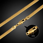 Draped Collarbone Blade Necklace — Gold-Tone Metal