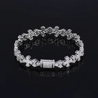 Iced Out Cross Bracelet Stainless Steel 12MM