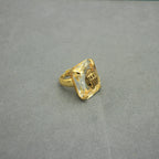 Ring Niche Styleclassy Ring Transparent Zircon Ring Copper Plated Real Gold Animal