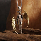 Gothic Green Stone Bull Skull Necklace Pendant Punk Animal Necklace Mens Taurus Zodiac Amulet Jewelry Anniversary Gift