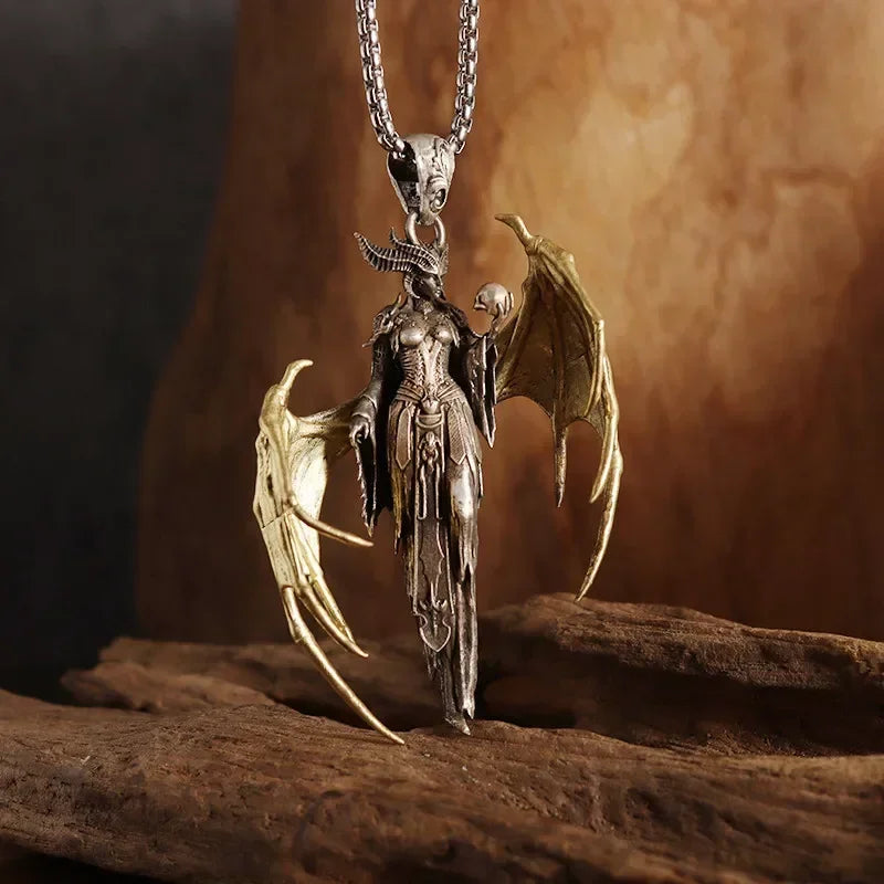 Gothic Green Stone Bull Skull Necklace Pendant Punk Animal Necklace Mens Taurus Zodiac Amulet Jewelry Anniversary Gift
