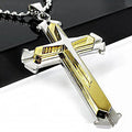 Iced Out Cross Black Pendant Zircon Punk