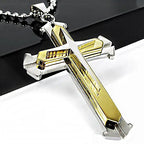 Iced Out Cross Black Pendant Zircon Punk