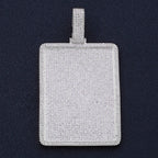 Iced Out Square Pendant Necklace CZ