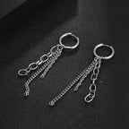 Fringed Chain Earrings — Stainless Steel
