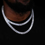 Stainless Steel Tennis Cuban Chain Necklace 8MM