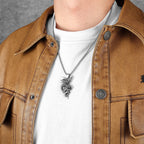 Dragon Skull Stainless Steel Pendant Necklace