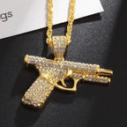Bling Iced Out Savage Pendant Cubic Zirconia Letter Necklace for Men Women Hip Hop Rock Rap Party Jewelry