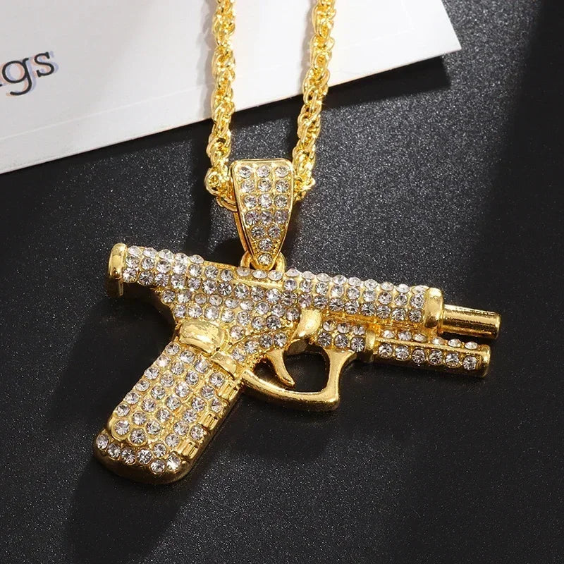 Bling Iced Out Savage Pendant Cubic Zirconia Letter Necklace for Men Women Hip Hop Rock Rap Party Jewelry