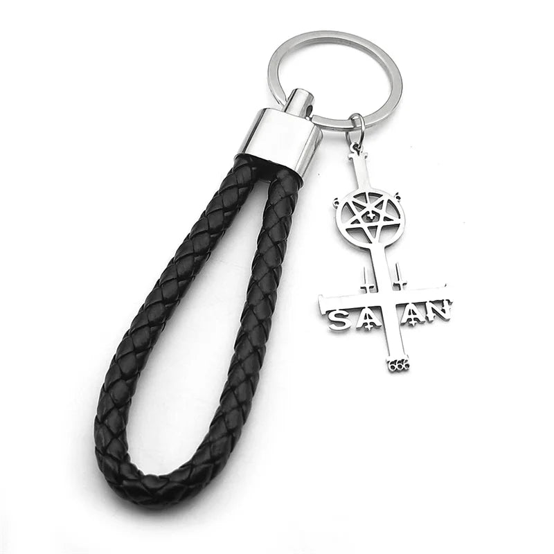 Cross Silver Jewelry Satan Inverted Pentagram