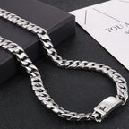 High Polished Stainless Steel Jewelry Accessories 12MM Wide Men Cuban Chains Necklaces Choker Neck Necklace For Man