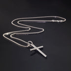 Real Solid 925 Sterling Silver Cross Pendant For Men And Women Smooth High Polishing Simple Design Jesus Christ Jewelry